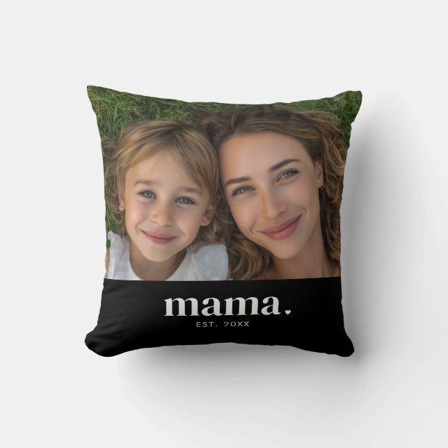 Cojín Decorativo Foto Moderna Mama Audaz  (Anverso)