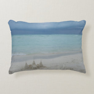 Cojín Decorativo Foto panorámica de Stormy Sandcastle Beach