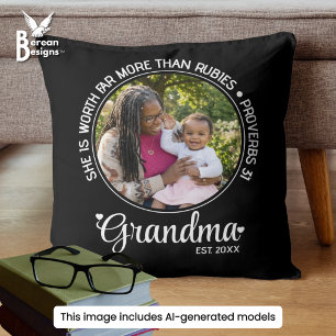 Cojín Decorativo Foto personalizable ABUELA ESTABLECIDA