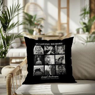 Cojín Decorativo Foto personalizada 9 En memoria conmemorativa