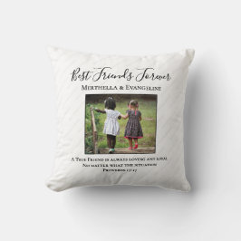 Cojín Decorativo Foto personalizada Cita cristiana a los mejores am