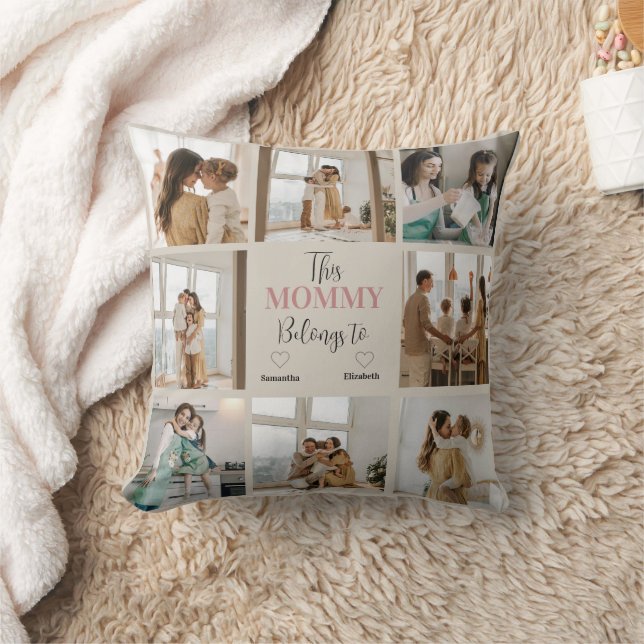 Cojín Decorativo Foto Personalizada De "Esta Mamá Pertenece A" | (Manta)