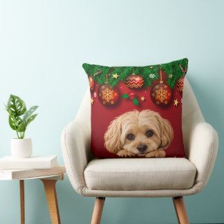 Cojín Decorativo Foto personalizada de Feliz Navidad