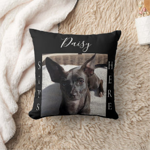 Cojín Decorativo Foto personalizada de mascota aquí