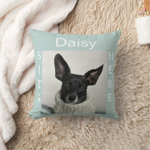 Cojín Decorativo Foto personalizada de mascota aquí