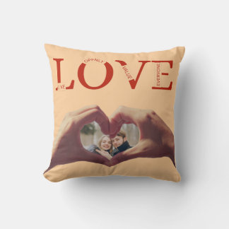 Cojín Decorativo Foto personalizada del acrónimo de AMOR
