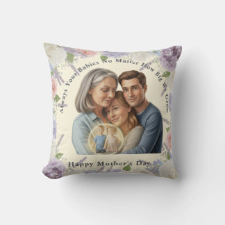 Cojín Decorativo Foto personalizada del día de la madre Siempre tus