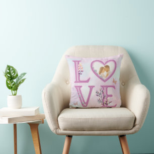 Cojín Decorativo Foto personalizada del Día de San Valentín