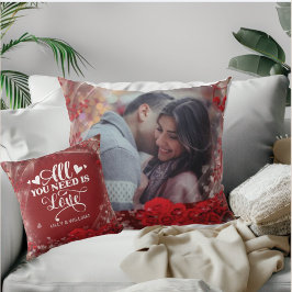 Cojín Decorativo Foto personalizada del Día de San Valentín
