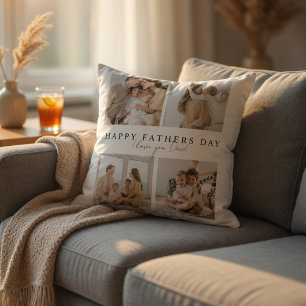 Cojín Decorativo Foto personalizada del Día del Padre   Día persona