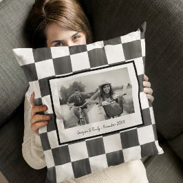 Cojín Decorativo Foto personalizada en blanco y negro
