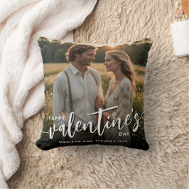 Cojín Decorativo Foto personalizada Feliz Día de San Valentín elega