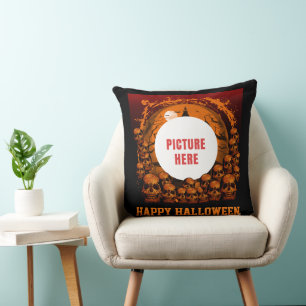 COJÍN DECORATIVO FOTO PERSONALIZADA FELIZ HALLOWEEN