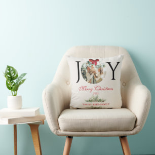 COJÍN DECORATIVO FOTO PERSONALIZADA JOY MERRY NAVIDAD
