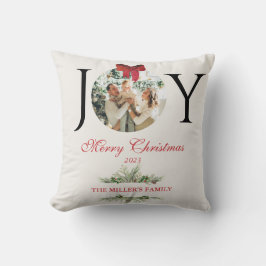 COJÍN DECORATIVO FOTO PERSONALIZADA JOY MERRY NAVIDAD