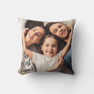 Cojín Decorativo Foto personalizada La mejor familia