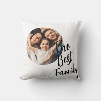 Cojín Decorativo Foto personalizada La mejor familia
