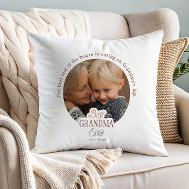 Cojín Decorativo Foto personalizada Mejor Abuela del Mundo