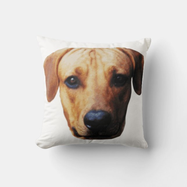 Cojín Decorativo Foto personalizada Perro de Personalizado Cara de  (Anverso)