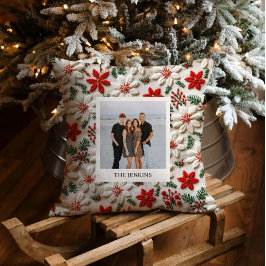 Cojín Decorativo Foto personalizada por Navidades familiares
