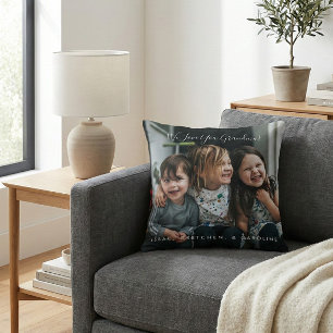 Cojín Decorativo Foto Personalizada Te Amo Abuela con Letra a Mano