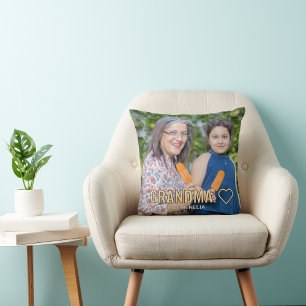 Cojín Decorativo Foto Personalizado educada Keepsake GRANDMA Día de