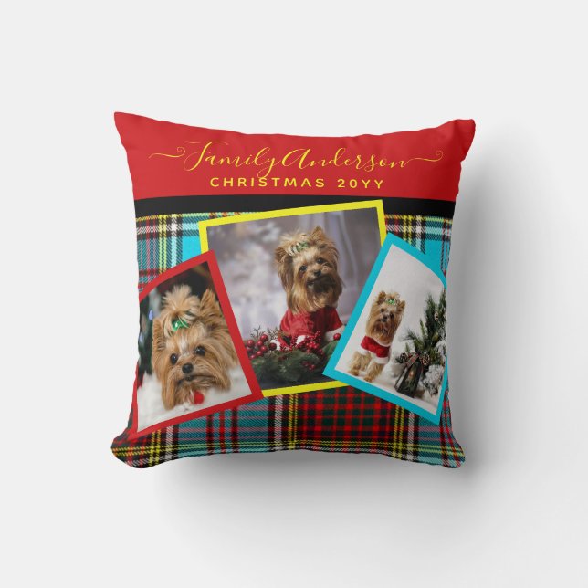 Cojín Decorativo FOTO PILLOW - Anderson Tartan Navidades Red Blue (Anverso)