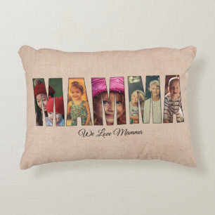 Cojín Decorativo Foto Pillow MAMMA, Añadir imágenes, mensaje en la 