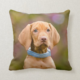 Cojín Decorativo Foto puppyeyed linda del perrito del perro de