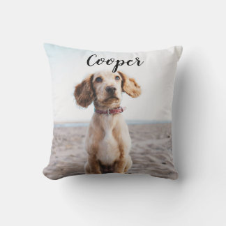 Cojín Decorativo Foto Simple Elegante Moderna de Mascota