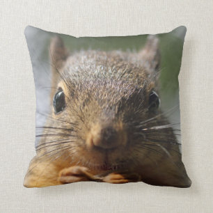Cojín Decorativo Foto sonriente de la ardilla linda