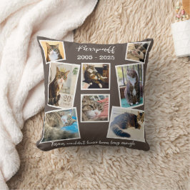 Cojín Decorativo Foto y cita en memoria de Mascota personalizado