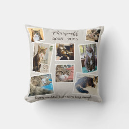 Cojín Decorativo Foto y cita en memoria de Mascota personalizado