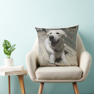 Cojín Decorativo Foto y nombre personalizados de tu mascota "Hogar