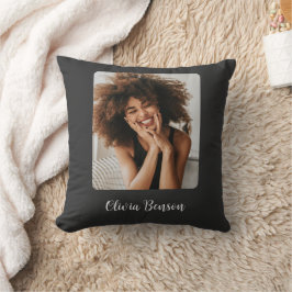 Cojín Decorativo Foto y nombre personalizados modernos Crea el tuyo