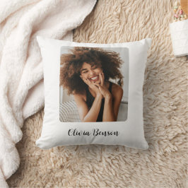 Cojín Decorativo Foto y nombre personalizados modernos Crea tu prop