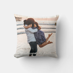 Cojín Decorativo Foto y nombres de Personalizados mínimos modernos