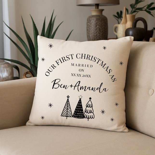 Cojín Decorativo Foto y texto personalizados de pareja (Subido por el creador)