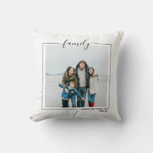Cojín Decorativo Foto y texto personalizados para familia