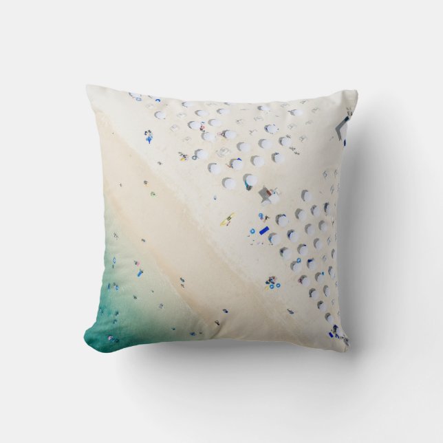 Cojín Decorativo Fotografía aérea de la costa (Anverso)