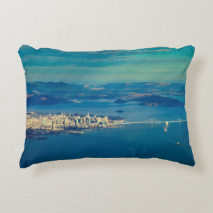 Cojín Decorativo Fotografía aérea del San Francisco Bay