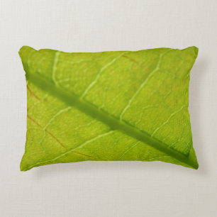 Cojín Decorativo Fotografía Botánica de Hojas Verdes de la Naturale