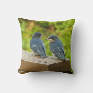 Cojín Decorativo Fotografía de aves de la naturaleza golondrinas de