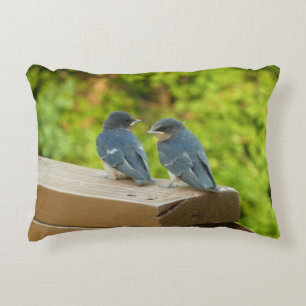Cojín Decorativo Fotografía de aves de la naturaleza golondrinas de