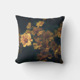 COJÍN DECORATIVO FOTOGRAFÍA DE BOKEH DE FLORES AMARILLOS