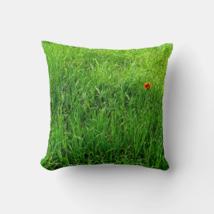 Cojín Decorativo Fotografía de hierba verde