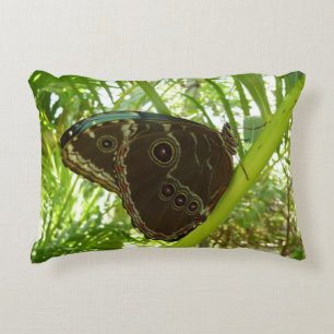 Cojín Decorativo Fotografía de la naturaleza de la mariposa Morpho 