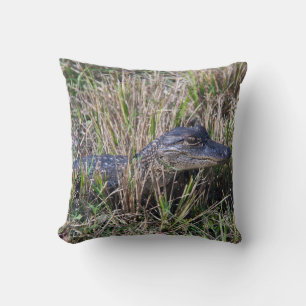 Cojín Decorativo Fotografía de la naturaleza del pantano de caimane