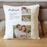 Cojín Decorativo Fotografía de pareja de compañeros de clase y rega<br><div class="desc">Fotografía de pareja de compañeros de clase y regalo de amor de marido romántico</div>