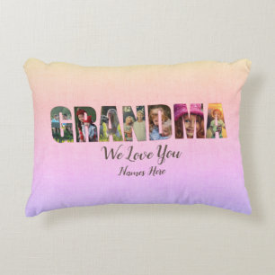 Cojín Decorativo Fotografía de Pillow GRANDMA Te queremos, añadir n